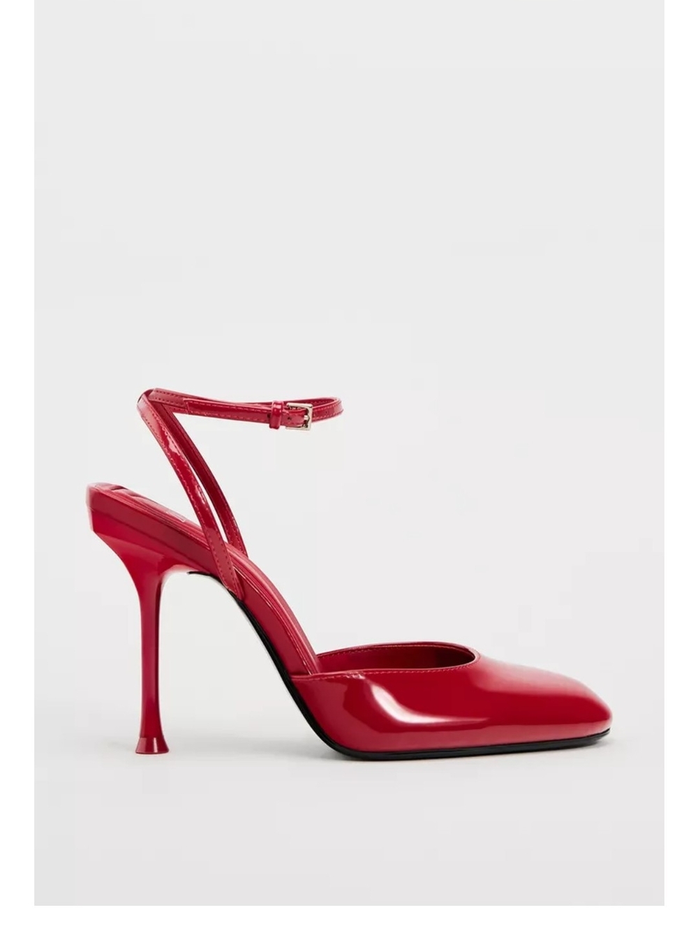 *NEW* Zara Red Patent Ankle-Strap Stiletto Pumps